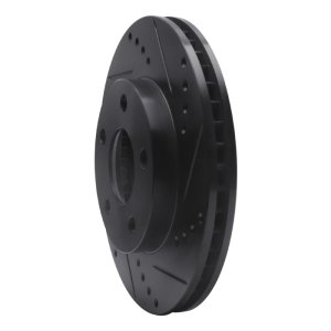 Chevrolet Classic Brake Rotor (1) - Front Right - R1 Concepts - Drilled & Slotted - Black - `97-`05